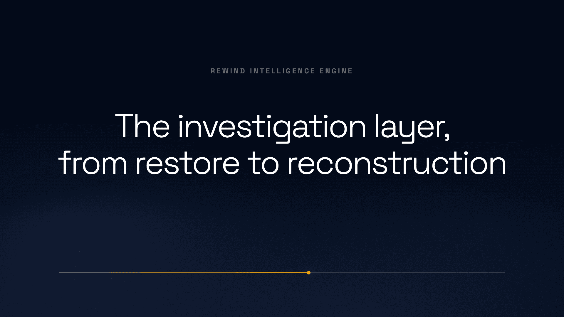 Rewind Intelligence Engine: the investigation layer, from restore to reconstruction